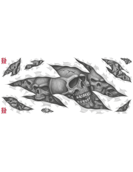 Skulls right 12"x28"