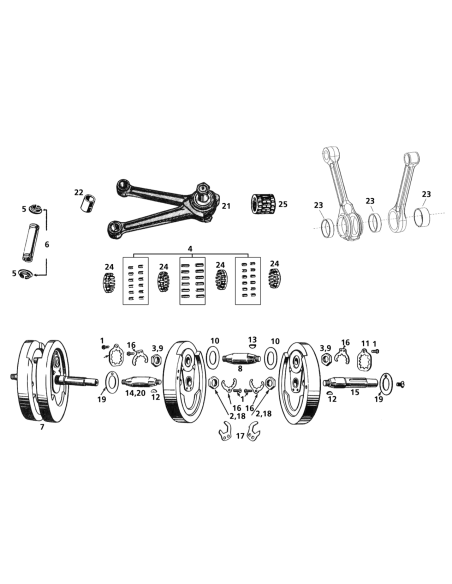 Rod race set 24341-29+24352-29 DL/RL/W
