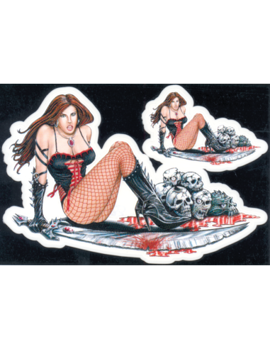 Death Queen 4"x2.5" incl. mini decals