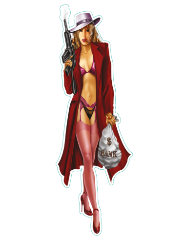 Gangster Babe 2"x8.5"