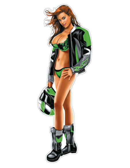 Helmet Babe Green 2"x8"