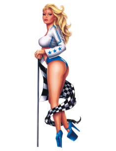 Race Girl Blue 2.5"x8"