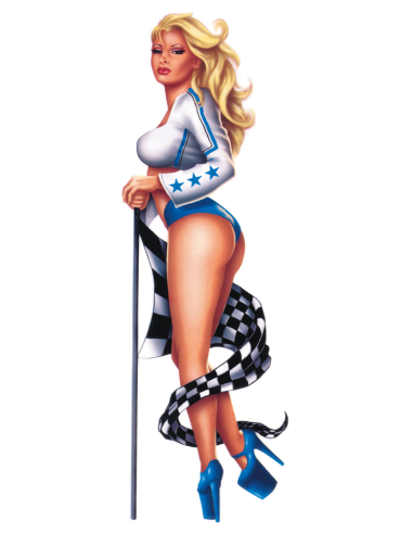 Race Girl Blue 2.5"x8"