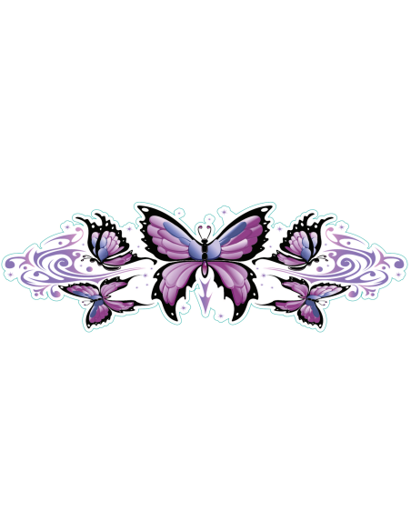 Tribal Butterfly center 2.5"x8"