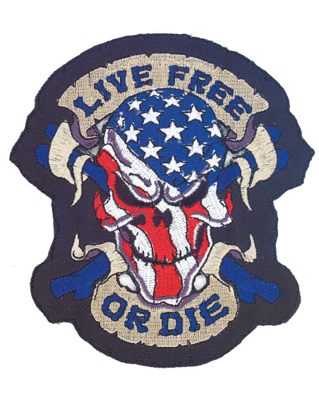 Live Free or Die USA Skull 11"x11.5"