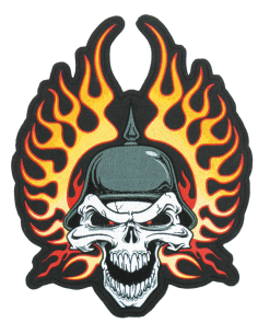 Flame Helmet Skull 9"x12.5"