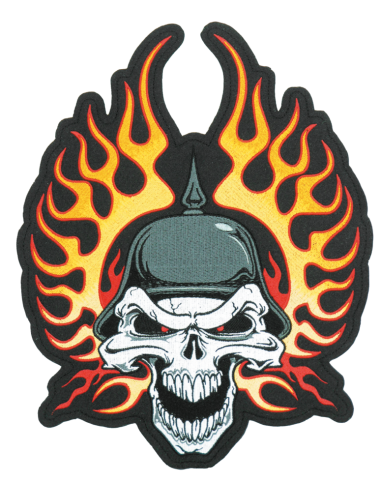 Flame Helmet Skull 9"x12.5"