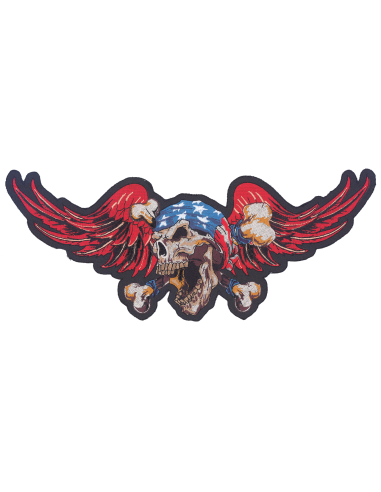 USA Death Skull 12"x5"