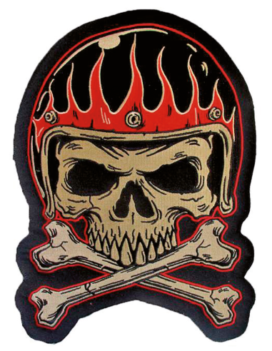 Vintage Helmet Skull 12"x10"