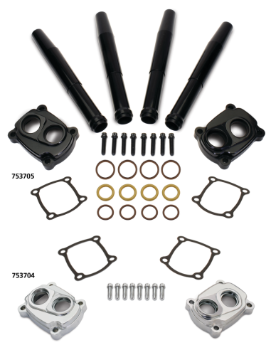 ME17-UP Blk tappet and pushrod cover set