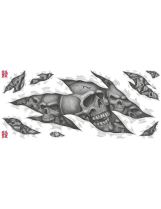 SKULL SET RIGHT DECAL 12 X28