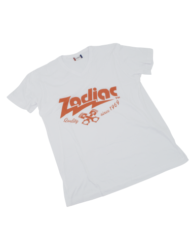 White, women sizes with V-neck, Large