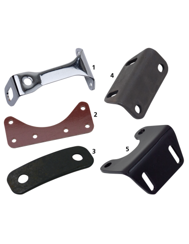 Lower horn bracket, 1936-1944, black (OEM 4857-36, 69120-36)