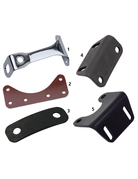 Lower horn bracket, 1936-1944, black (OEM 4857-36, 69120-36)