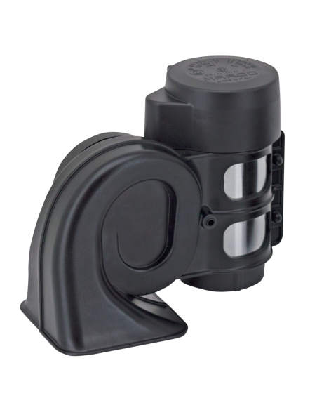 Hurricane single note horns  14.7x12x10.3 cm, All black
