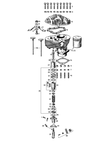 Samwel, set of 4 tappetguideblock BT