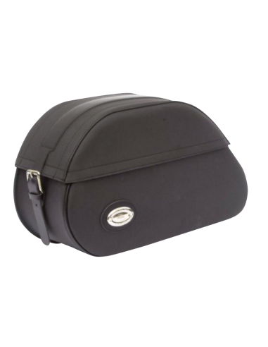Fits Softail:FLDE Deluxe 2018-2020, Classic Slant style, 52 liter/pair (fig.G), plain black Iparex