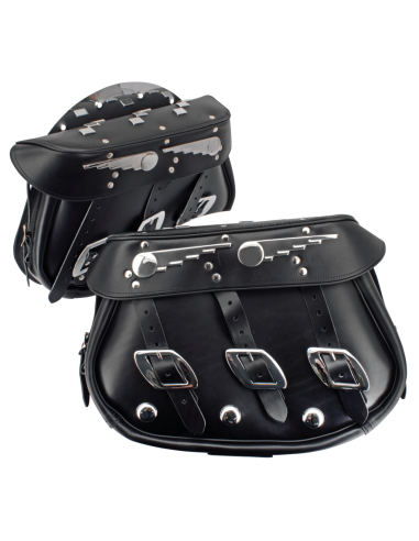 Fits Big Twin 1936-1957, 1954-1957 style Speedking saddlebags with rigid mount plates, pair