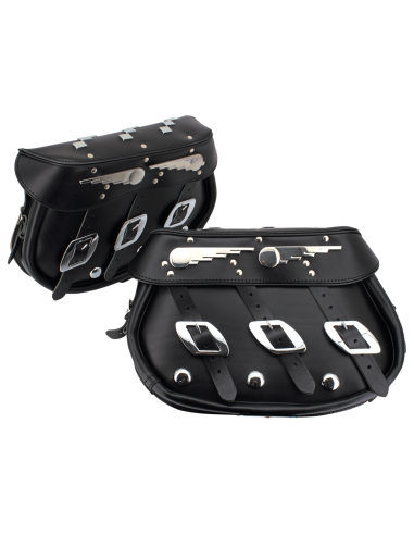 Fits Softail 1984-2017, 1954-1957 style Speedking saddlebags for Softail, pair