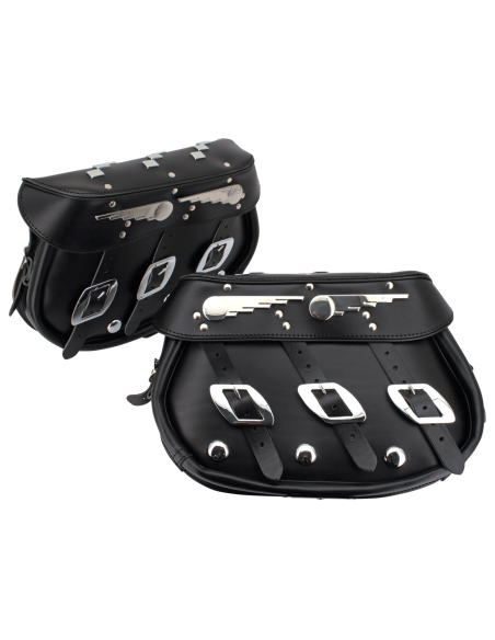 Fits Softail 1984-2017, 1954-1957 style Speedking saddlebags for Softail, pair