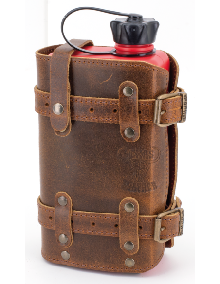 Holders with 1.5 litre FuelFriend canister, Ranger brown holder with red 1.5 litre canister