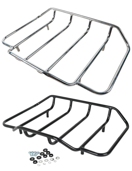 Fits all King, Chopped and Razor-Pak Tour-Pak 1987 to present, Standard design, black