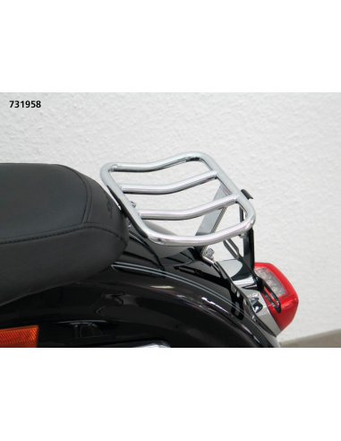 Fits 2011 to present XL1200C, CA, CB & CP Custom, Chrome luggage rack