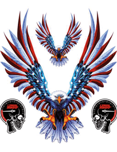 USA EAGLE ATTACK DECAL 6X8 IN DECAL
