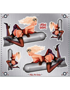 BOMBS AWAY LG 12X12IN DECAL