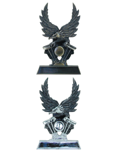 GZP Sissy bar insert V-Twin eagle chrome