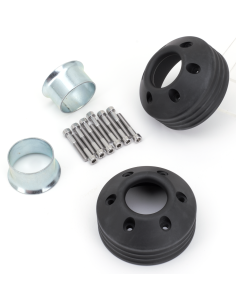 MCJ End Caps Royal 80 4-Ribbed Black