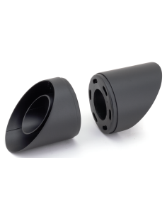 MCJ End Caps Race 90 Slash Cut Black