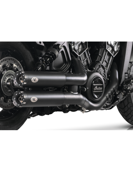 Twin Dark mufflers 90mm Rvlvr ISC22-24