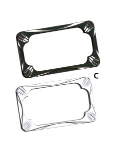 DEEP CUT LICENSE PLATE FRAME CHROME