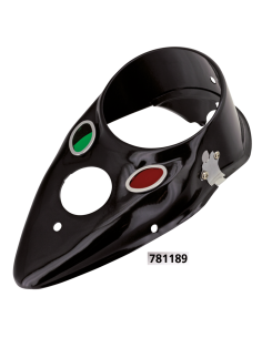 Black cat eye dash cover with lenses