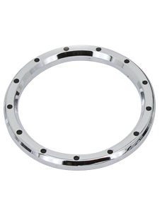 GZP Chr&Blck Dimple billet bezel 3-5/8