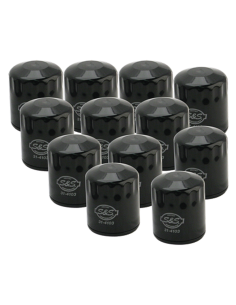 12pck S&S Oil filter black, T-Series