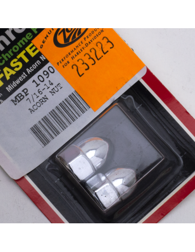 Chrome acorn nuts 7/16-14 UNC set/2