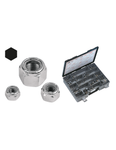 Ass. tray nylon insert hex nuts chrome