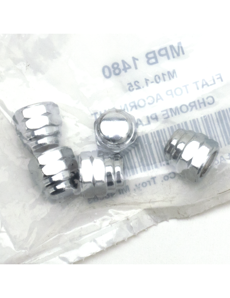 5Pck M10-1.25 Flat Top Acorn Nut