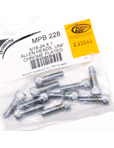 10pck Chrome allen screws 5/16-24x1
