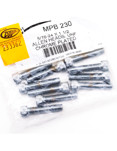 10pck Chrome allen screws 5/16-24x1- 2