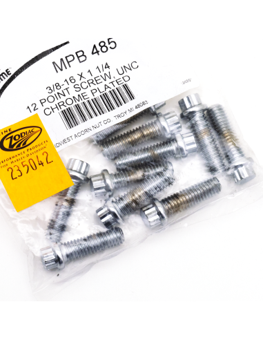 10pck 12-point bolts,3/8-16 x 1 1/4