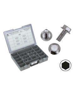 10Pck Ind. Hex Serr. Flange 5/16-24x1