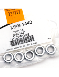 5Pck Jam Nut 7/16-14, UNC