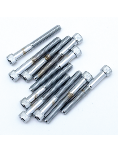 10pck Chrome Allen screws 5/16x2 1/2 UNC