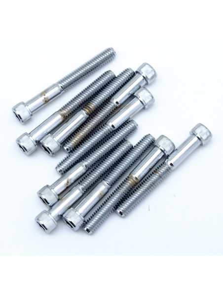 10pck Chrome Allen screws 5/16x2 1/2 UNC