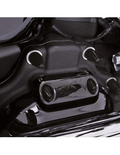 Fluted Spike Chr Blk BOLT CAPS 5/16  6PC