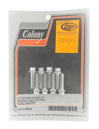 Zinc 12-Pnt screws 1/4-20x7/8 , set/8