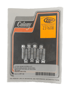 Chrome 12-Pnt screws 1/4-24, set/8